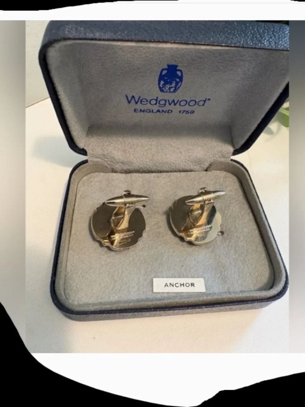 Wedgwood Cufflinks — Vintage Nautical Theme — Like New
